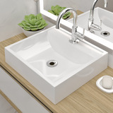 Beltempo Ônix Bt-2003 Cuba Para Banheiro De Apoio Pia Lavabo 40cm Acabamento Brilhante Branco