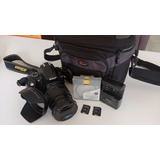 Cámara Réflex Nikon D5000 Con Lente 18-55 Y Accesorios