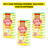 Kit 3 Und Bombril Esponja Multiuso Dura Mais E Limpa Melhor