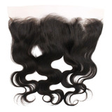 100% Humano Top Closure Ondulado 4x13 Cabelo 50cm Castanho 