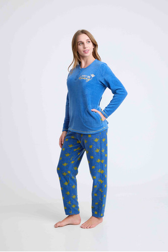 Beckil Cod 1774 Pijama Polar Pantalón Estampado Abejas