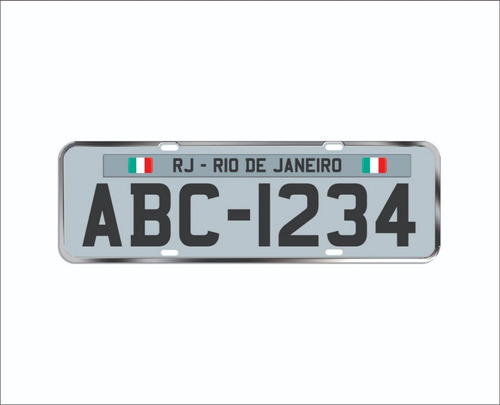 Kit 2 Bandeiras Italia Para Placa De Moto Carro