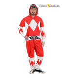 Pijama Kigurumi Disfraz Power Ranger Rojo Unisex Adultos 