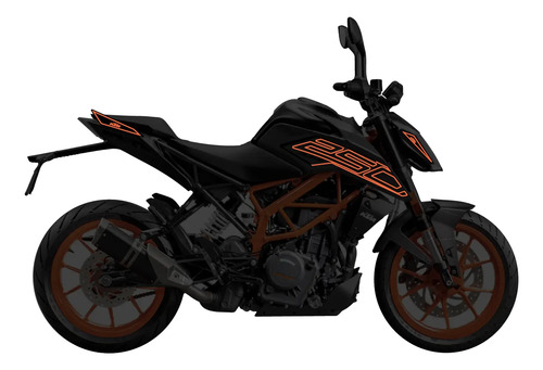 Kit Stickers Reflejantes Para Rines De Moto Duke Ktm250