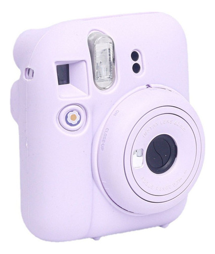 Capa Case Silicone Resistente Colorida Para Instax Mini 12 Cor Lilás