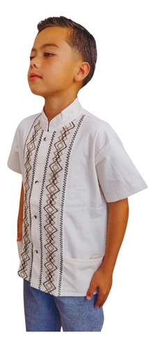 Camisa Guayabera De Manta Para Adolescente