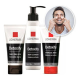 Kit Limpieza Máscara+gel+crema Hidratante Detoxify Lidherma 