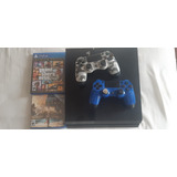 Ps4 Fat 500 Gb + 2 Controles + 5 Juegos