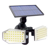 Foco Led Solar Doble Con Sensor De Movimiento