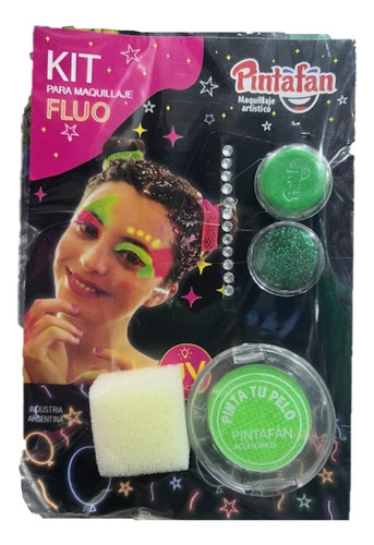 Kit Maquillaje Verde Fluo