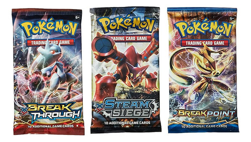 Tarjetas Aleatorias Pokemon Random Booster, Paquete De 3