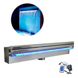 Cascata Inox 304 Embutir 100cm Bico Polido Led Completo 10x