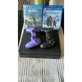 Playstation 4 Slim 800gb + 2 Joysticks + 3 Juegos(leer Desc)