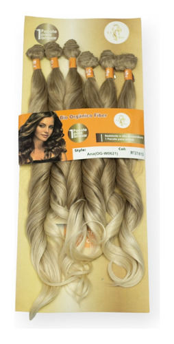 Aplique Cabelo Fibra Orgânica Para Entrelace 6 Telas 70 Cm 