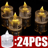 24velas Led Electrónicas Sin Llama Para Decorar Fiestas Boda