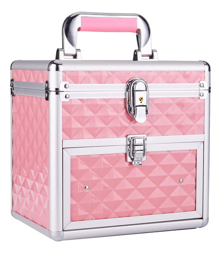 Caja Portacosmeticos Rigido Frenessa Multicapa - Rosa