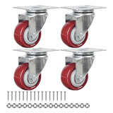 Swivel Casters Wheels Set Of 4 Heavy Duty Plate Casters...