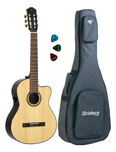 Violão Strinberg Diamond Dc4sc N Nylon + Capa Paletas