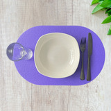 Manteles Individuales Antideslizantes Para Restaurante 6 Pcs Color Violeta Mat Liso