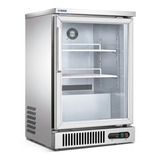 Refrigerador Contra Barra 1 Puerta Cristal Migsa Sg160 Color Gris
