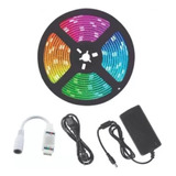 Kit Cinta Led Multicolor Rgb Luz 5mts + Control + Adaptador