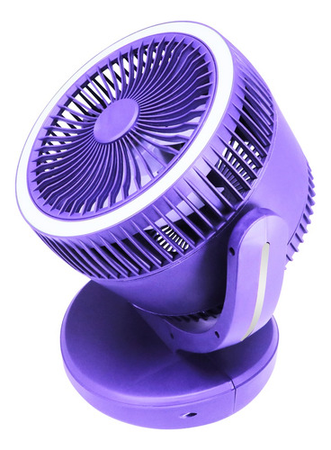 Mini Ventilador De Escritorio Lampara Recargable Portatil