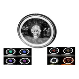 Faro 12 Led 7 PuLG Ojo Ángel Calavera Rgb Moto Jeep Vocho