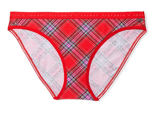 Panty Victoria´s Secret Rojo Alta Elástico Logo Mediana