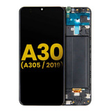 Pantalla Compatible Samsung A30 Con Marco+lamina Full Mobile