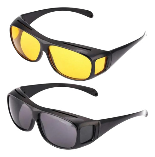 Pack 2 Lentes Gafas De Sol Hd Vision Dia / Noche