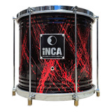 Repique 12 X 7 Inca Percusion 30cm Cromado  Negro Y Rojo