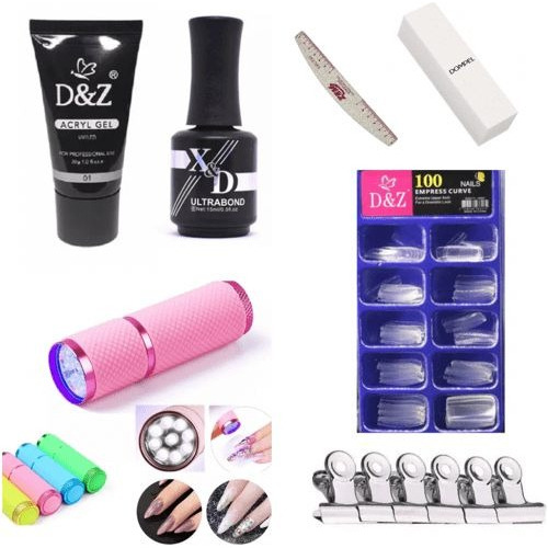 Kit De Unhas Polygel - Lanterna Uv/led