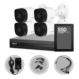 Kit Seguridad Dahua Cctv Dvr 4ch Hd + 4 Camara 720p + Disco