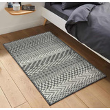 Alfombra Lateral De Cama Rustico E1002 57x90cm Gris Kreatex