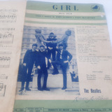 Girl (meu Bem) Partitura Original The Beatles Na Capa