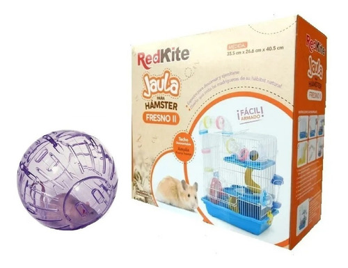 Jaula Para Hamster Fresno 2  Redkite + Esfera Grande 18 Cm 