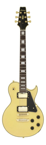 Guitarra Electrica Aria Tipo Lespaul Color Crema Pe-350cst