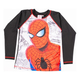 Remera Uv Spiderman Original Marvel Manga Larga