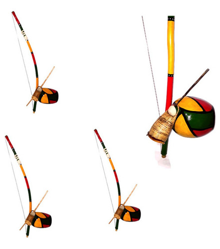 Berimbau Completo Pintado Adulto Cabaça Chegou Usou 85 Cm