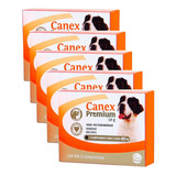 5cx Canex Premium 3,6g Vermifugo Cães Até 40kg 2 Comprimidos