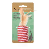 Juguete Cilíndrico Para Mascotas Con Plumas, Cartón Pp130 Mimo