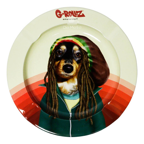 Cinzeiro De Metal G-rollz Pets Rock - Tabacaria Da Mata Cor Vermelho Claro