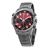 Relógio Bulova Masculino Marine Star 98b350 Grafite Vermelho