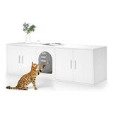 Mueble Con Caja De Arena Para 2 Gatos, Compatible Con Marca 