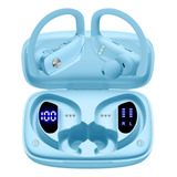 Bmani T16 Audífonos Inalámbricos Bluetooth Oreja Colgante Color Azul Claro