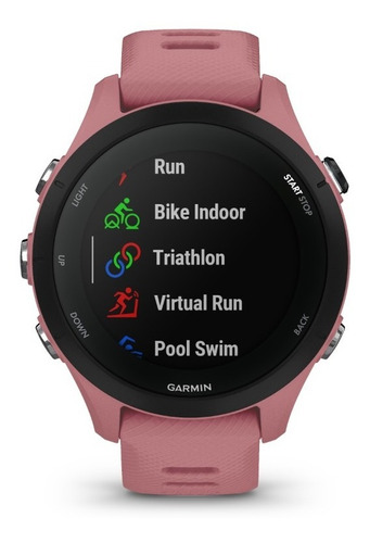 Relógio Inteligente Garmin Forerunner 255s Triathlon, Pequena, Cor De Moldura Rosa Claro