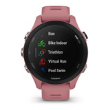 Relógio Inteligente Garmin Forerunner 255s Triathlon, Pequena, Cor De Moldura Rosa Claro