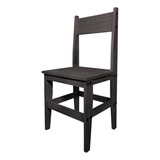 Silla Mesa Comedor Bar Estilo Moderno Madera Maciza Sajo Estructura De La Silla Negro Asiento Negro