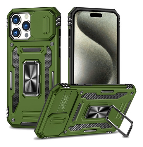 Funda Anti Golpes Anillo 360 Protección Camara Deslizable