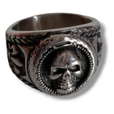 Anillo Macizo De Acero Quirúrgico Calavera 